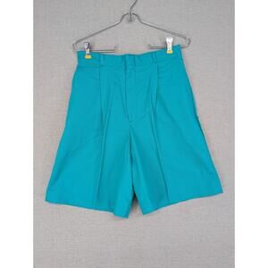 Vintage Cheryl Tiegs Shorts Size 10 High Waisted USA Turquoise -0925F187